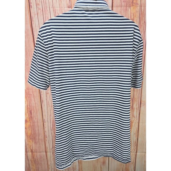 Polo Ralph Lauren Mens Classic Fit Navy Striped Polo XL - Picture 2 of 8